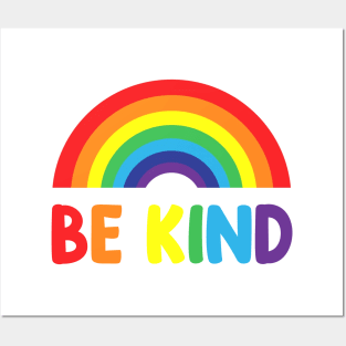 Be Kind Rainbow Posters and Art